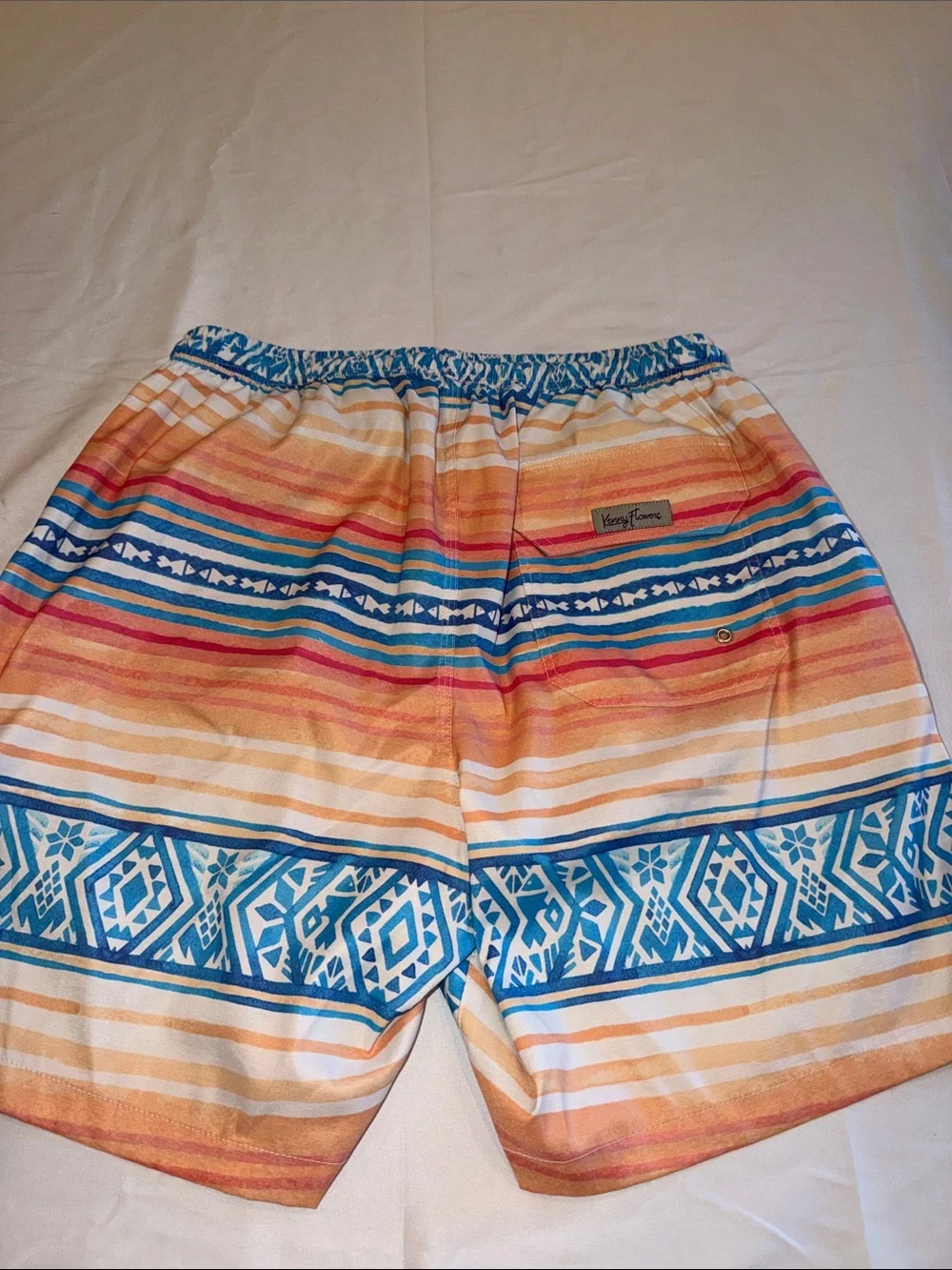 T0109200 Kenny Flowers Swim Trunks southwest print GUC SZ XL